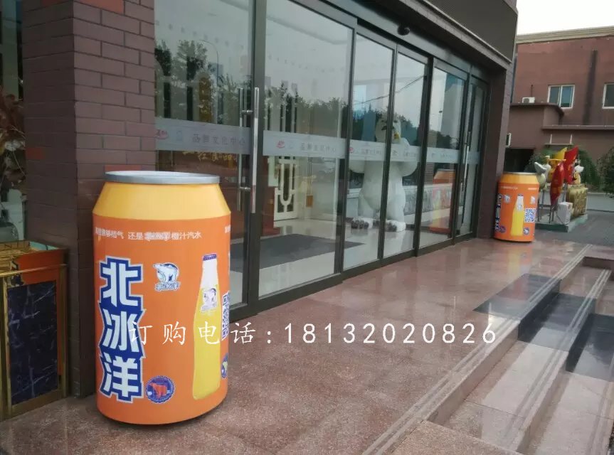 玻璃钢易拉罐，仿真玻璃钢雕塑