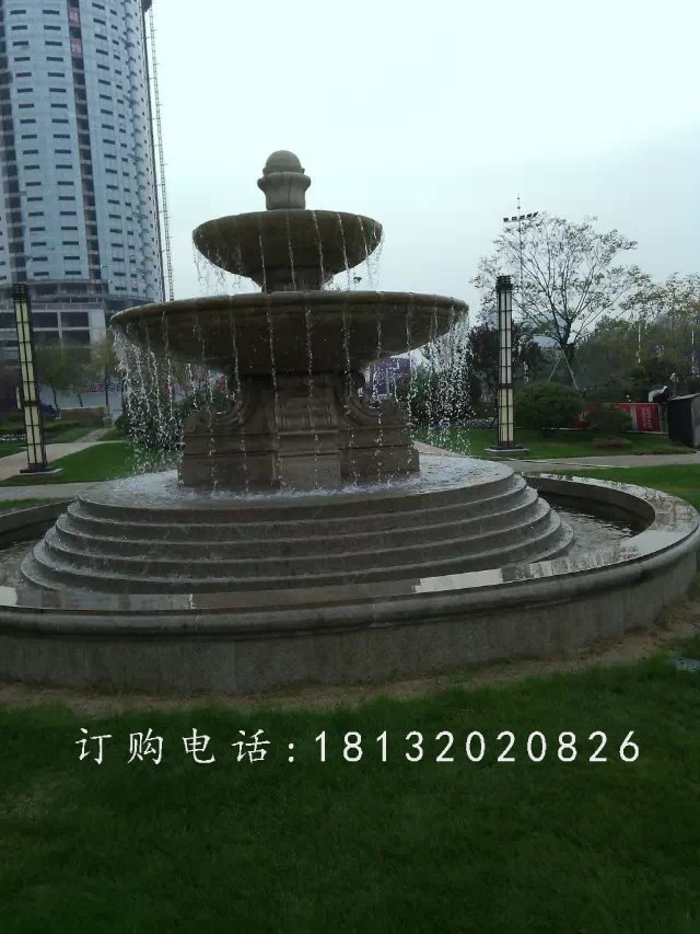 喷泉石雕，小区欧式石喷泉