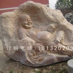 弥勒佛石雕，石材佛像雕塑