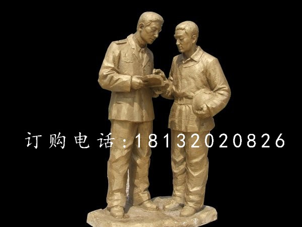 玻璃钢消防部队雕塑，玻璃钢消防队员