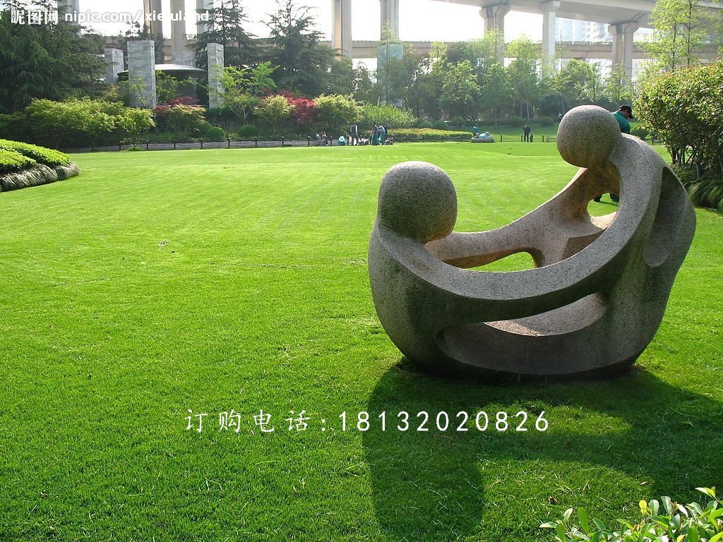 抽象人物石雕，公园抽象人物石雕