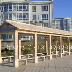 石雕走廊，小区石长廊雕塑
