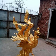 凤凰铜雕，古代神兽铜雕