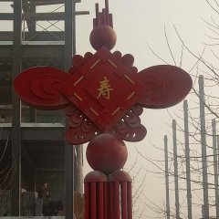 不锈钢中国结雕塑，公园景观不锈钢雕塑