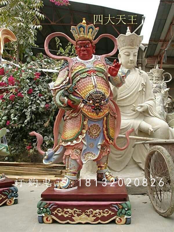 玻璃钢四大天王，玻璃钢彩绘雕塑 (1)