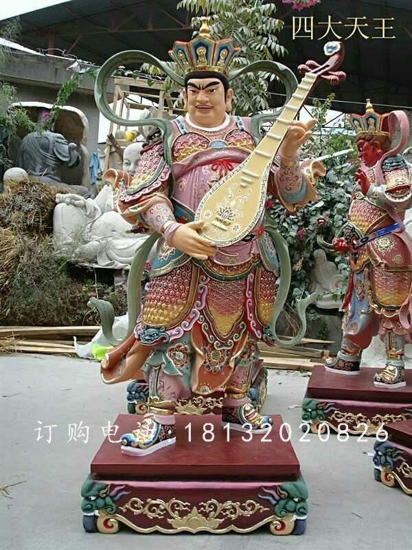 玻璃钢四大天王，玻璃钢彩绘雕塑 (3)