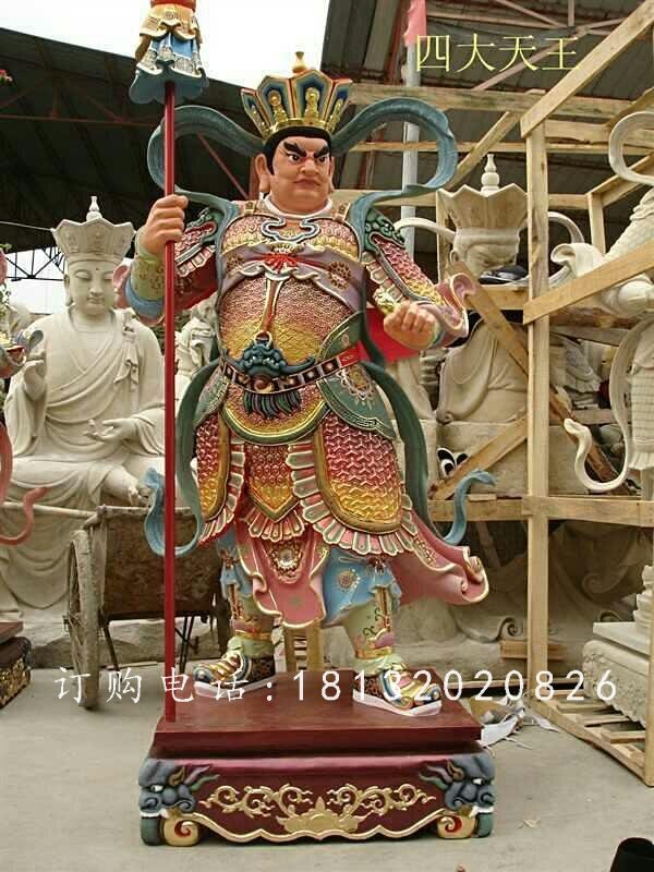 玻璃钢四大天王，玻璃钢彩绘雕塑 (4)