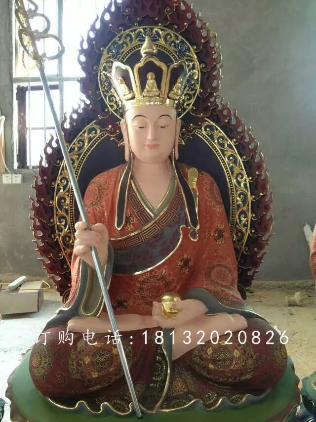 玻璃钢地藏王菩萨，佛像雕塑 (2)