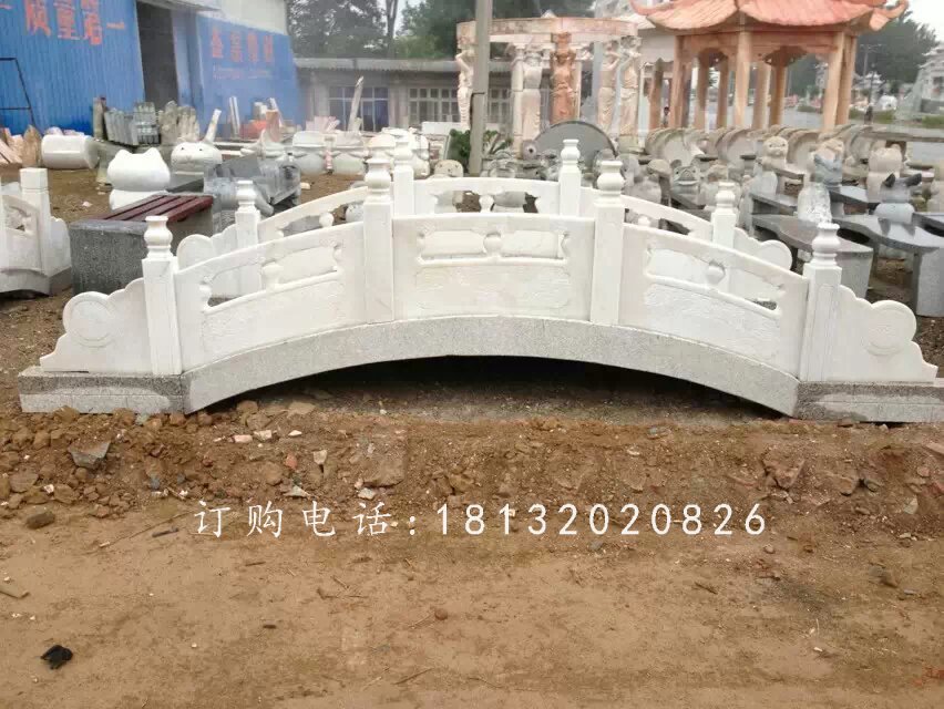 汉白玉石桥雕塑，小桥石雕