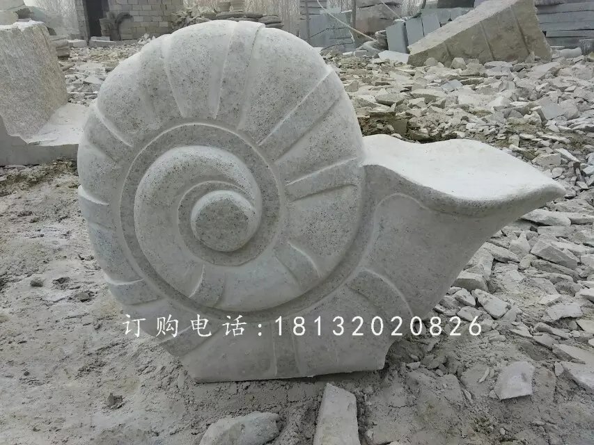 大理石蜗牛动物雕塑，蜗牛石雕 (1)