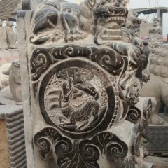 青石门墩，仿古门墩雕塑