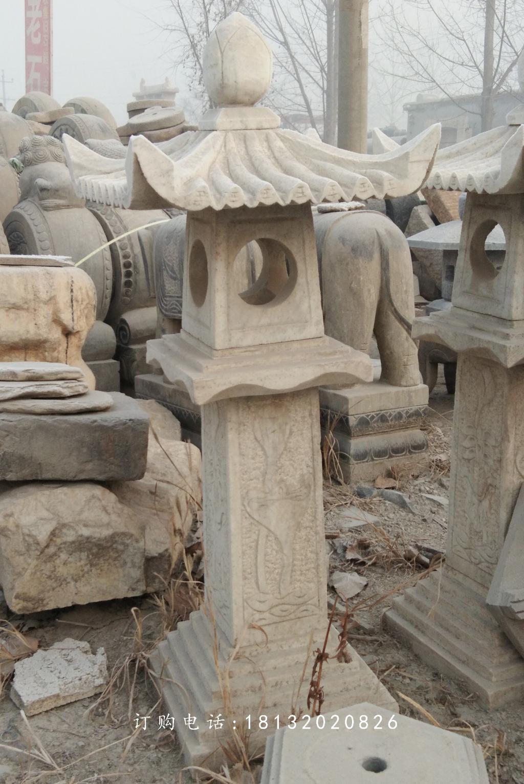 石灯雕塑，大理石仿古灯