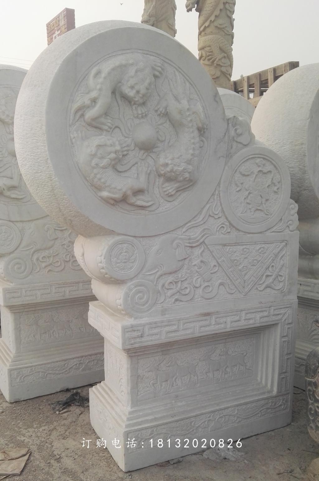 石雕门鼓，大型石门墩 (2)