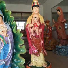 送子观音雕塑，玻璃钢观音菩萨