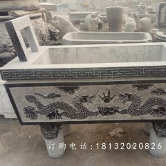 石雕香炉，青石香炉，寺庙方形香炉