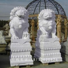汉白玉狮子石雕，门口狮子雕塑