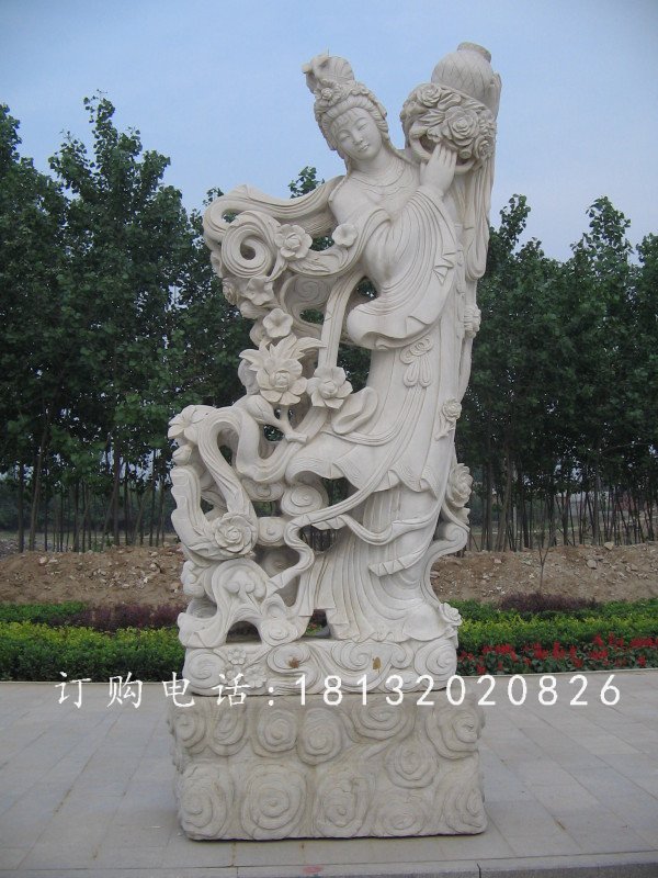 天女散花石雕，广场景观石雕