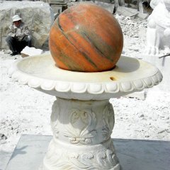 石雕风水球，公园景观雕塑