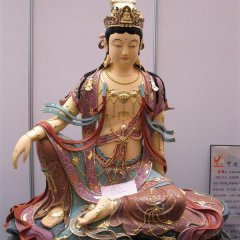 玻璃钢观音雕塑，坐式观音菩萨雕塑
