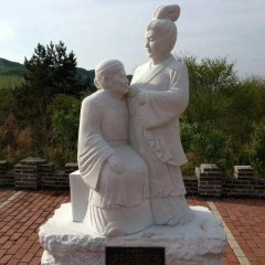 乳姑不怠石雕，二十四孝石雕