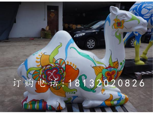 玻璃钢骆驼雕塑，彩绘骆驼雕塑 (2)