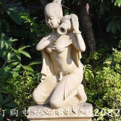 美女沐浴石雕，公园人物石雕