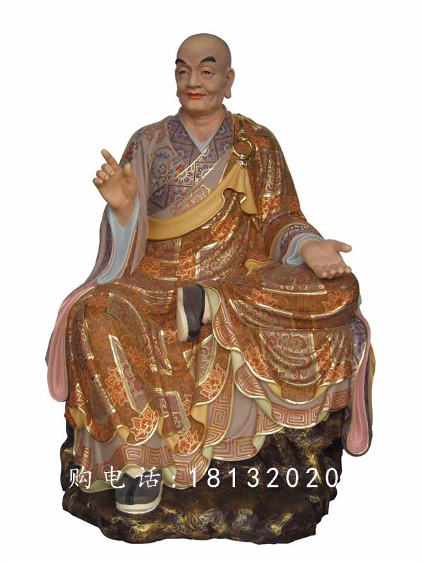 玻璃钢十八罗汉雕塑，玻璃钢彩绘佛像雕塑 (2)