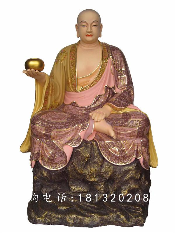 玻璃钢十八罗汉雕塑，玻璃钢彩绘佛像雕塑 (6)