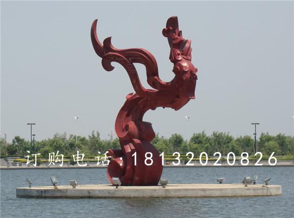 不锈钢抽象凤凰雕塑，广场抽象雕塑