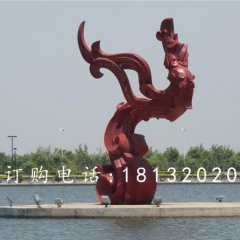 不锈钢抽象凤凰雕塑，广场抽象雕塑