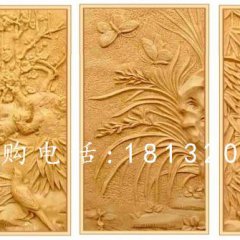 砂岩浮雕，梅兰竹菊石浮雕