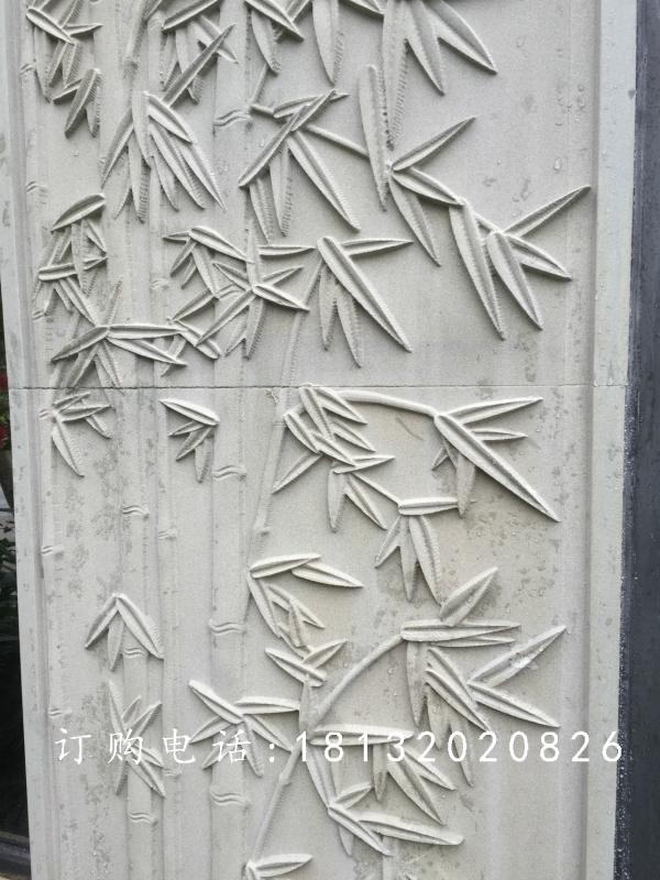 青石浮雕，梅兰竹菊石浮雕 (2)