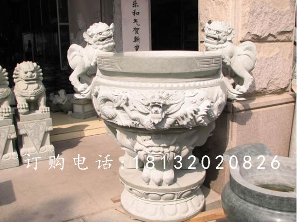 石雕香炉，仿古三足香炉石雕