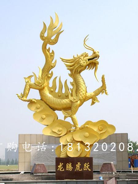 不锈钢龙腾虎跃雕塑，广场不锈钢雕塑