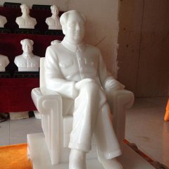 汉白玉伟人雕塑，毛主席石雕