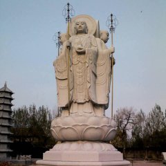 地藏菩萨石雕，广场大理石佛像雕塑