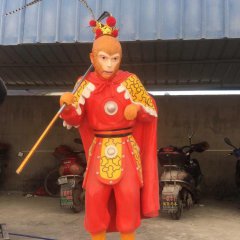 玻璃钢西游记人物雕塑，孙悟空雕塑