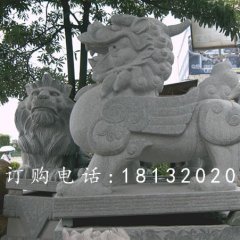 貔貅石雕，广场大理石貔貅