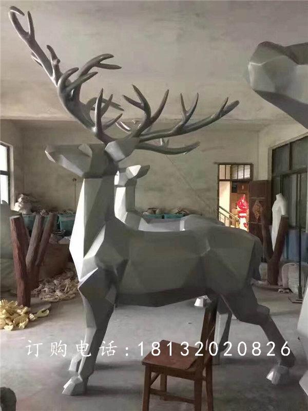 玻璃钢驯鹿雕塑，玻璃钢动物雕塑 (2)