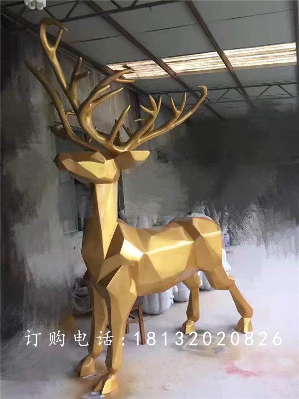 玻璃钢驯鹿雕塑，玻璃钢动物雕塑 (1)