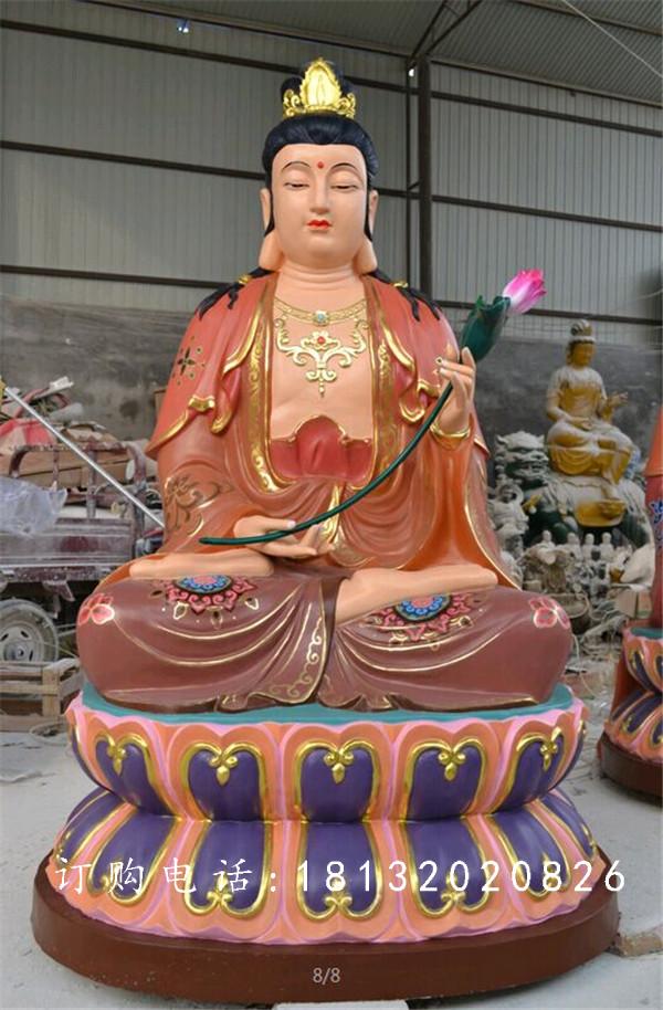 彩绘观音雕塑，玻璃钢仿真雕塑