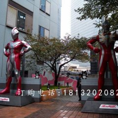 玻璃钢奥特曼雕塑，玻璃钢仿真雕塑