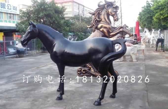 玻璃钢马雕塑，玻璃钢动物雕塑