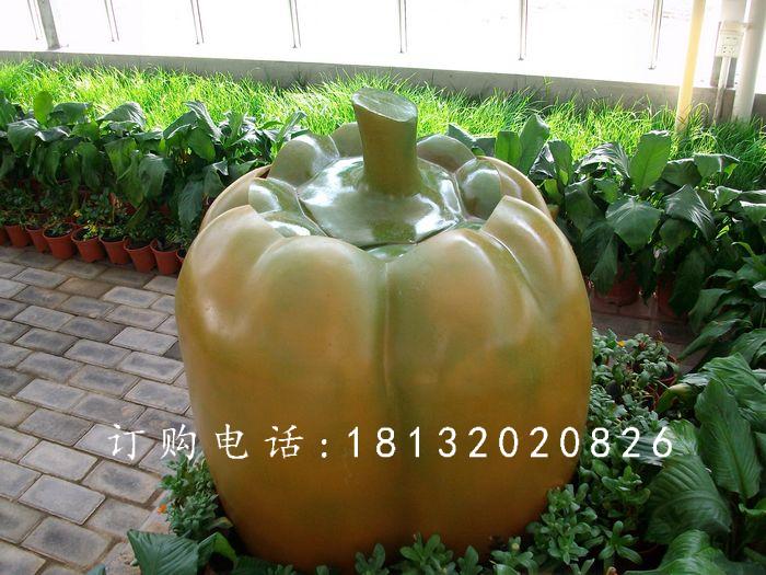 玻璃钢柿子椒雕塑，玻璃钢蔬菜雕塑