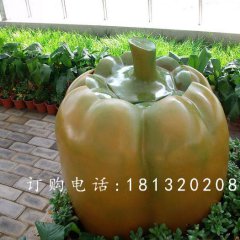 玻璃钢柿子椒雕塑，玻璃钢蔬菜雕塑
