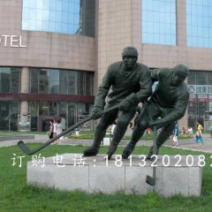 打高尔夫铜雕，广场景观铜雕