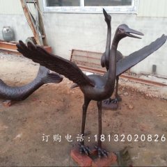 仙鹤铜雕，广场动物铜雕