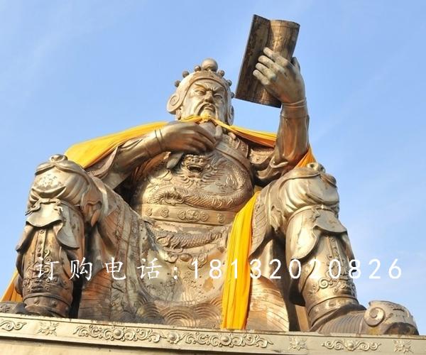 关公读春秋铜雕，大型关公铜雕
