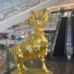 玻璃钢绵羊，玻璃钢仿铜动物雕塑