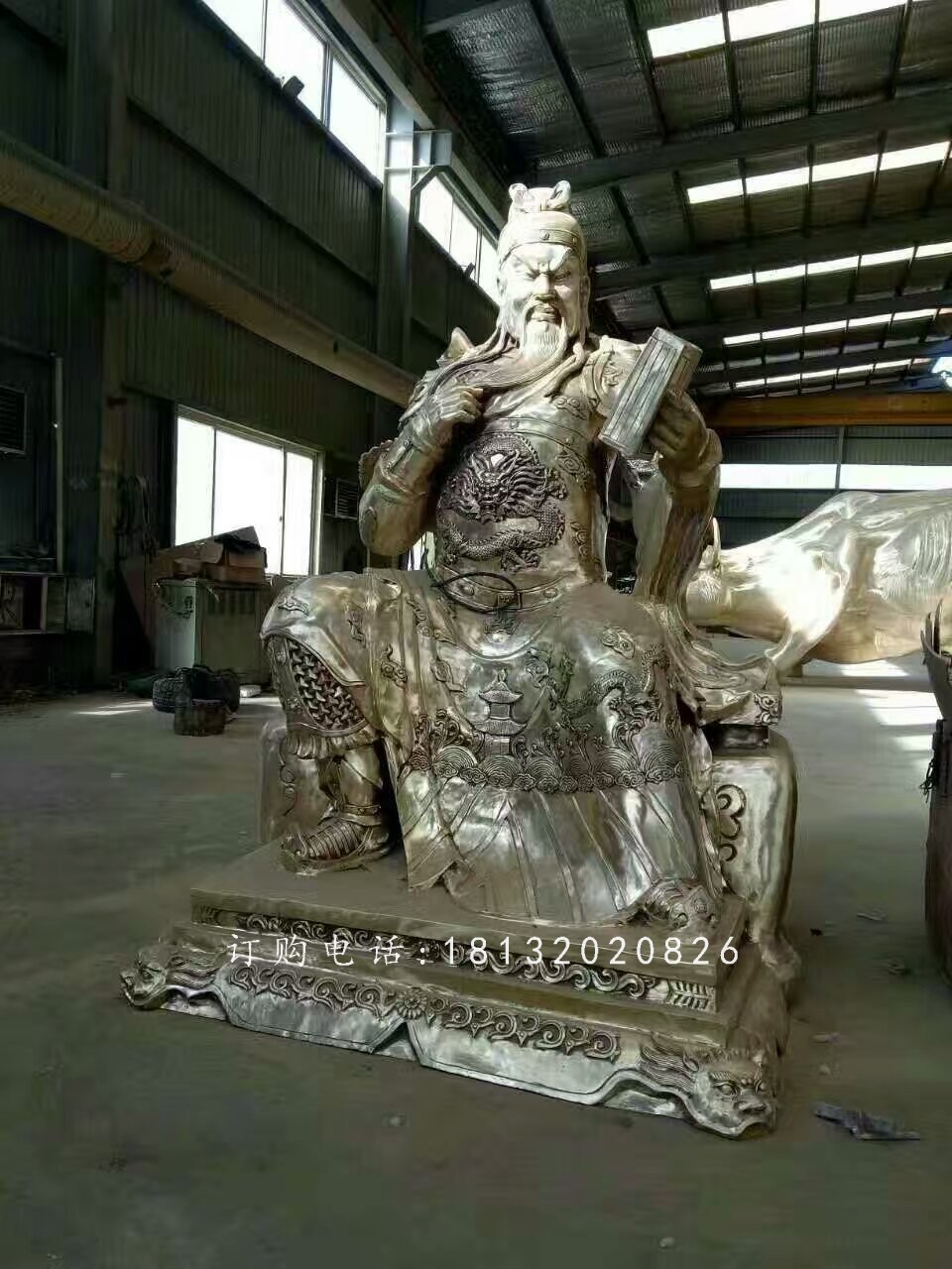 读春秋关公雕塑，铸铜人物雕塑